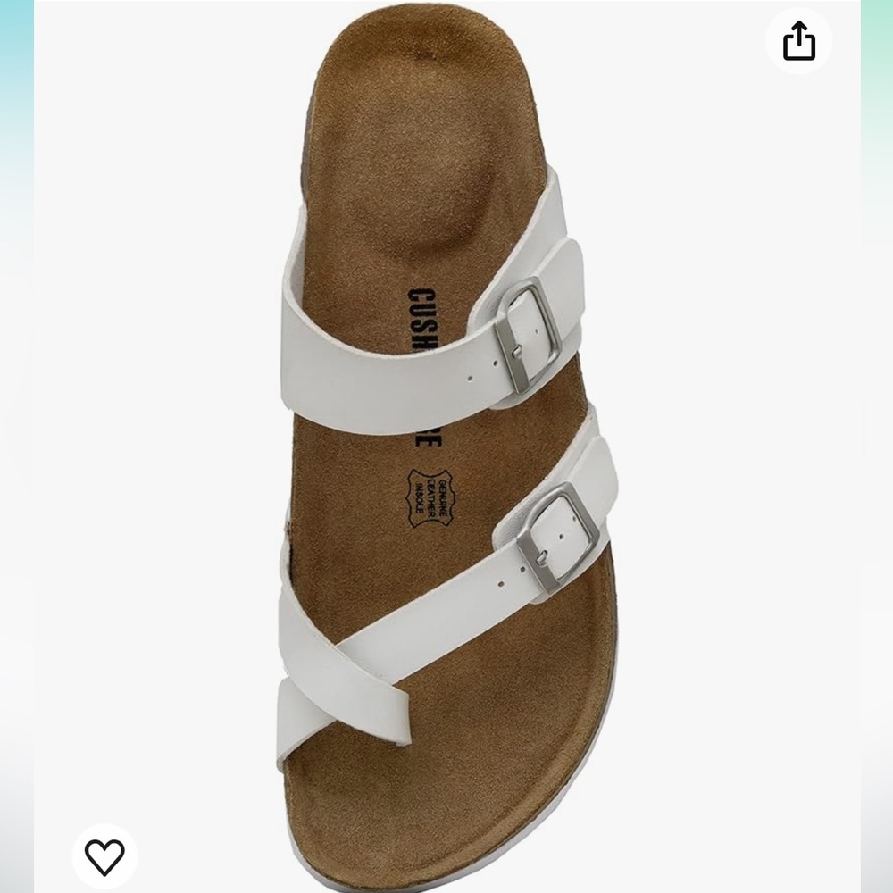 New Cushionaire Women’s Luna White Sandal in a size 9